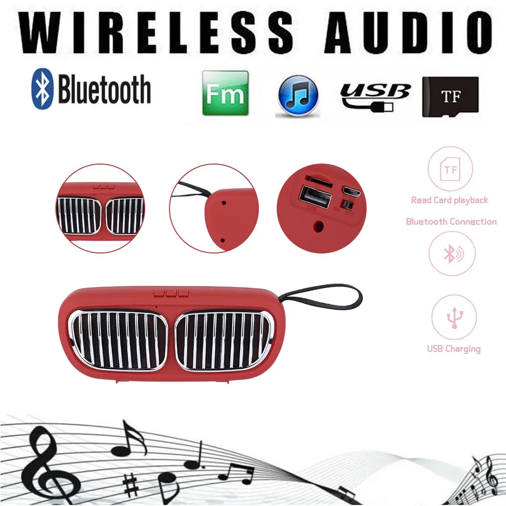 Портативный беспроводной мини динамик USB Радио bluetooth-динамик FM для душа ванной автомобиля стерео аудио музыкальный плеер