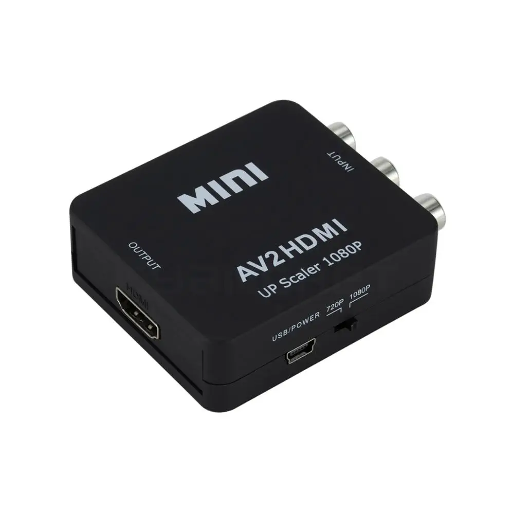 Мини конвертер HD AV в HDMI CVBS аудио и видео RCA адаптер для монитора ТВ PS3 PS4 DVD проектор|