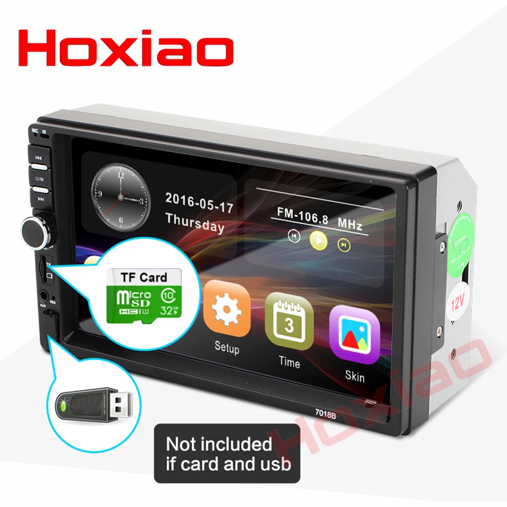 2 Din автомагнитола " HD MP5 плеер сенсорный экран цифровой дисплей Bluetooth Мультимедиа USB 2DIN Автомагнитола резервные автомобильные мониторы 7018B