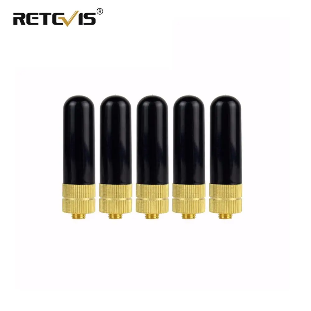 Короткая антенна Retevis RT-805S, SMA-F, УКВ, УВЧ, аксессуары для антенны Kenwood для Baofeng UV-5R, BF-888S, Retevis H777, RT5R, RT7, 5 шт.
