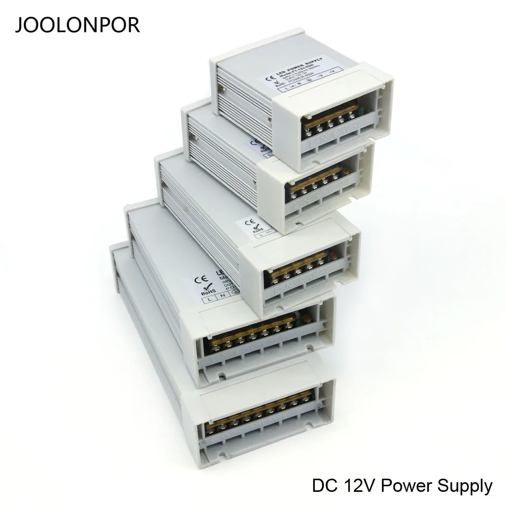 Внешний импульсный источник питания 12 В переменного тока в постоянный ток 5A 10A 20A 30A, светодиодный драйвер 12 в 60 Вт 100 Вт 120 Вт 150 Вт 200 Вт 250 Вт 350 Вт 400 Вт