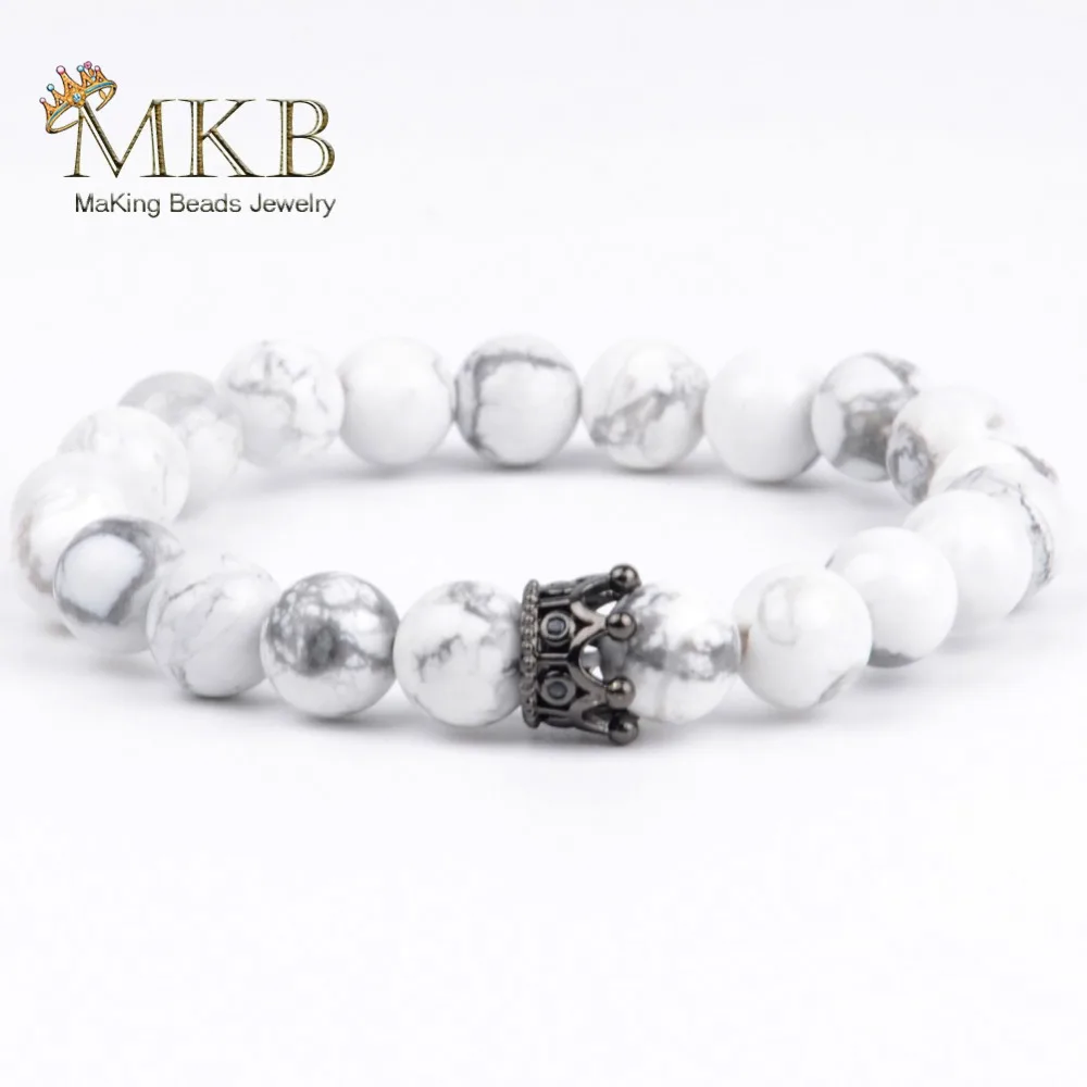 Fashion 8mm Natural Stone Amazonite Beaded Bracelet Crown Charm Bracelets &amp Bangles For Women Yoga Pulseras Jewelry Dropship | Украшения