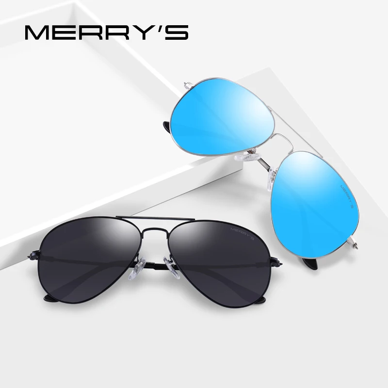 

Мужские Солнцезащитные очки-авиаторы MERRY'S, классические поляризационные очки в оправе с защитой UV400 из титанового сплава с эффектом памяти, ...