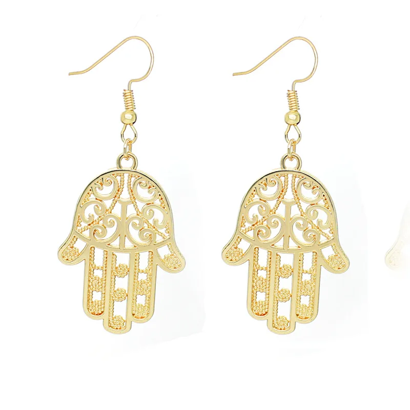 Женские винтажные серьги подвески в форме пальмы Fatima висячие с крючком турецком