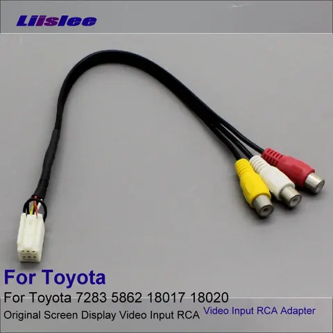 6 контактов оригинальный видео вход RCA адаптер для проводов кабеля для Toyota 7283 5862 18017 18020 dvd-плеер подключение камеры заднего вида