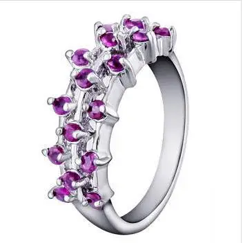 fashion jewelry wedding ring sterling silver 925 natural ruby women's gift SR1412R | Украшения и аксессуары
