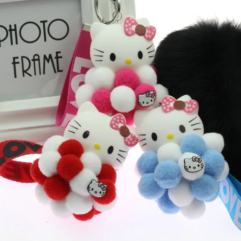 1 шт. 7 цветов 90*60 мм HelloKitty милое плюшевое кольцо плюшевые брелоки цепные игрушки