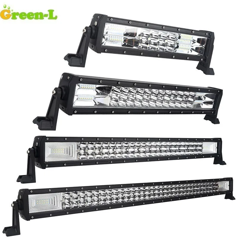Зеленый L 14 22 32 42 51 дюймов 120 Вт 192 282 372 светодио дный Свет Бар Offroad 4X4 пятно
