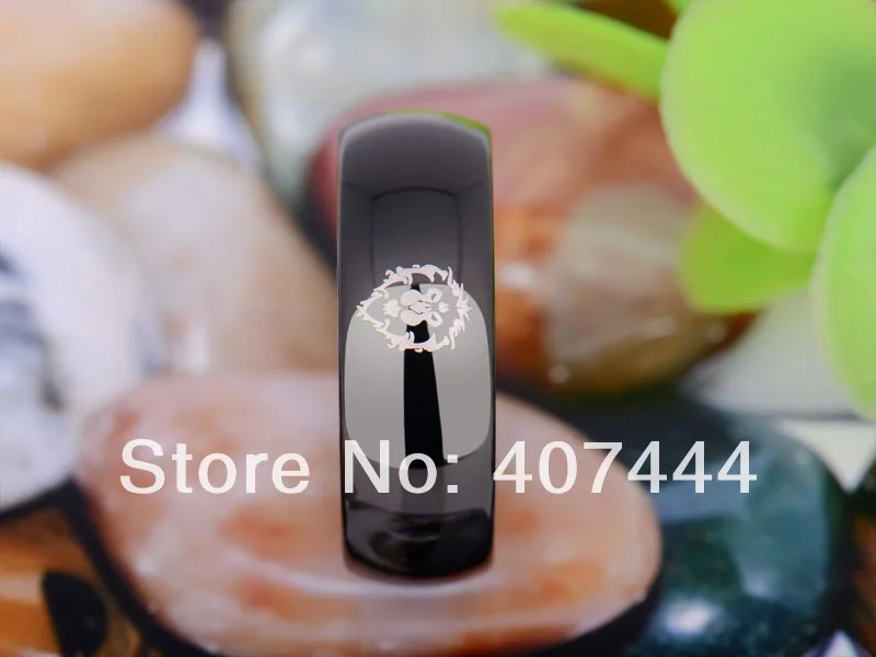 Бесплатная доставка YGK JEWELRY Лидер продаж 8 мм черный купол World of Warcraft Alliance мужское