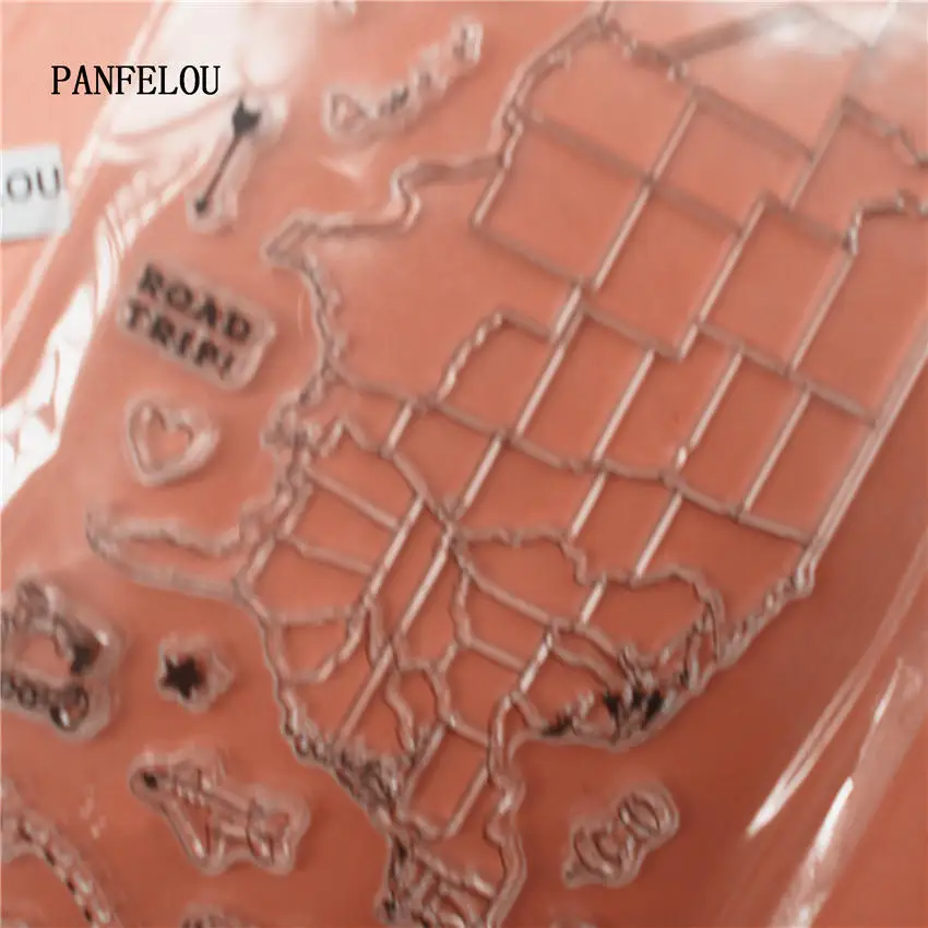 Прозрачный силиконовый штамп PANFELOU печать для скрапбукинга фотоальбом