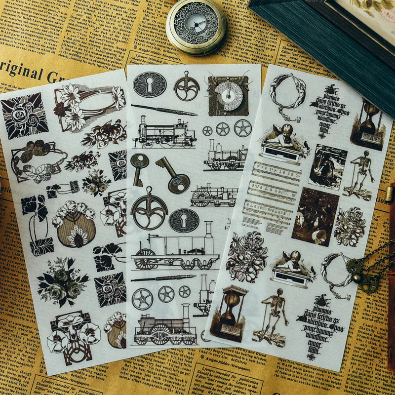 Винтажные потертые наклейки для скрапбукинга Happy Planner создания карт журнального