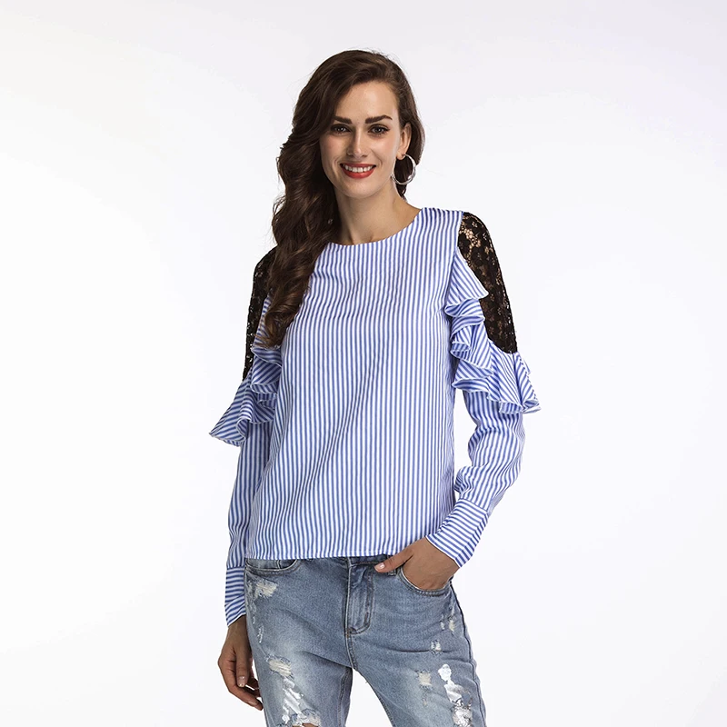 Blusas feminina весна-осень 2017 корейский женский топ модный тонкий новый с длинным