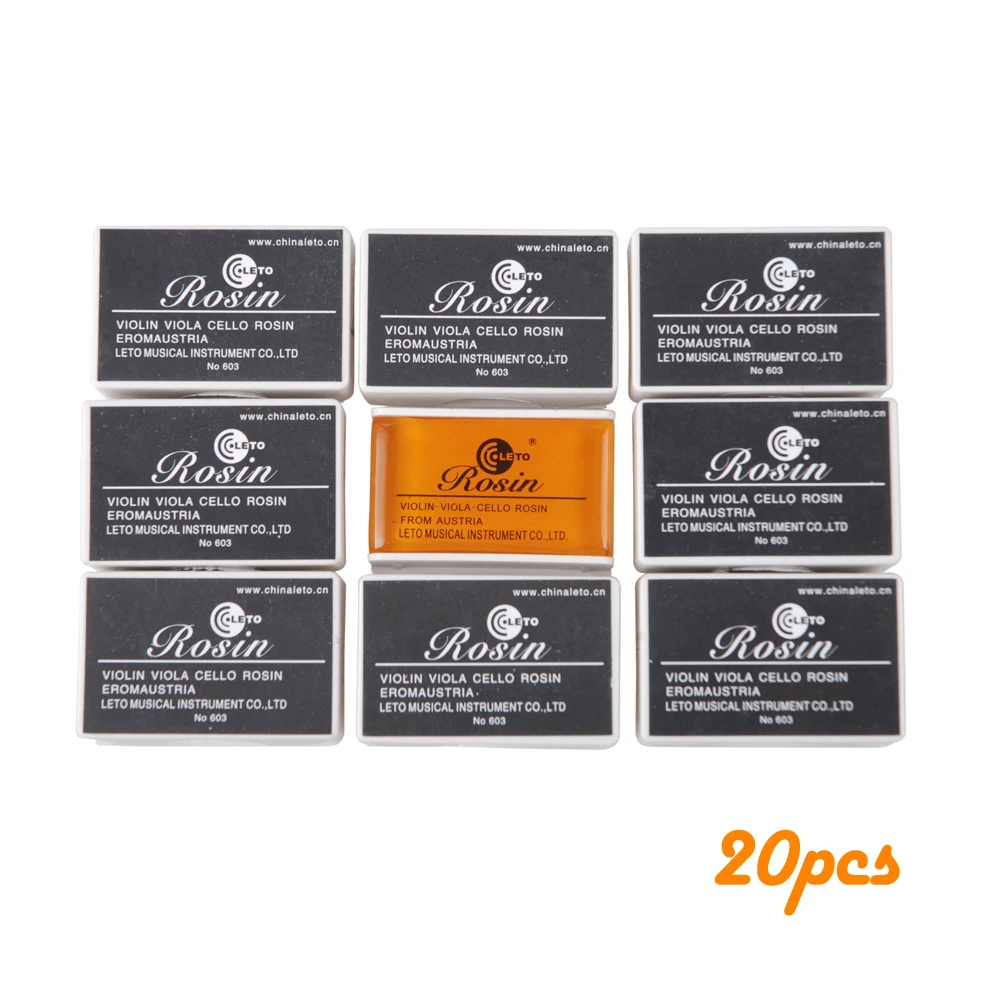 20 шт. Leto Янтарный канифоль Смола Высокое качество скрипка Виолончель струны лук