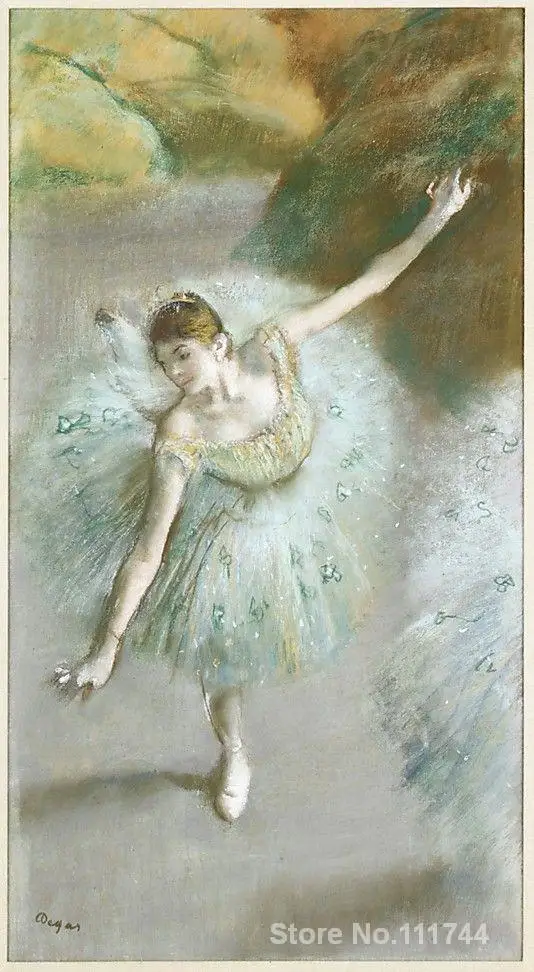 

modern art Dancer in Green. Edgar Degas painting Hand painted High quality