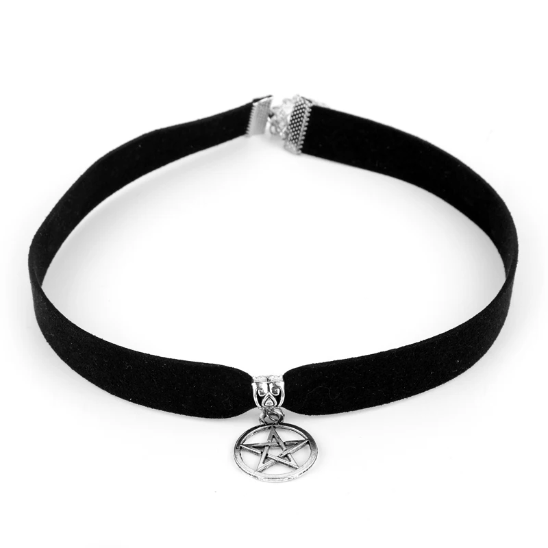 Супернатуральное ожерелье для женщин черная веревочная подвеска-чокер с