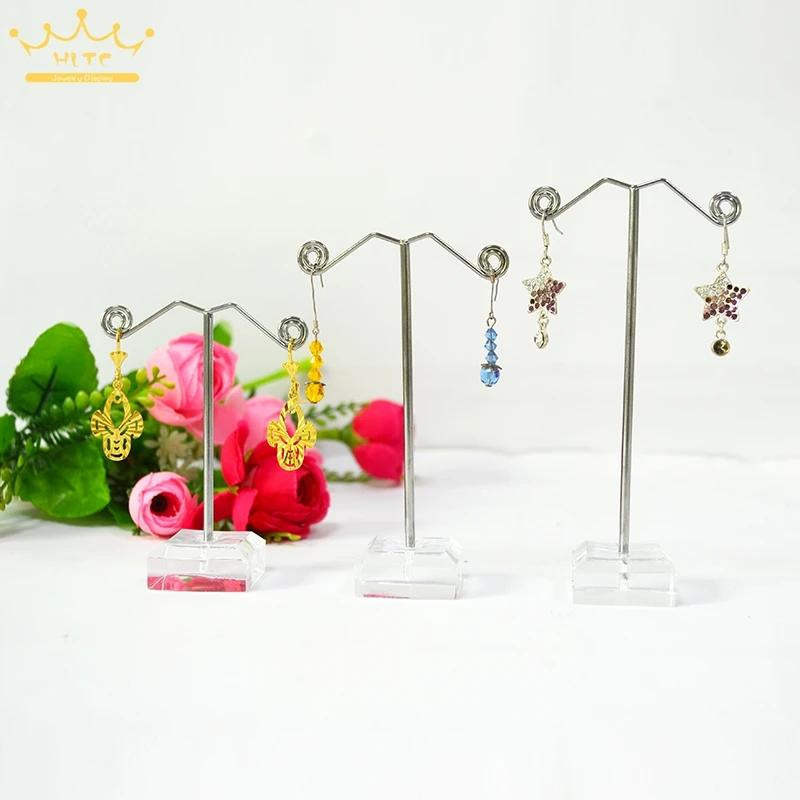 Черная/прозрачная акриловая Металлическая Витрина для украшений подставка