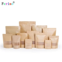 free shipping 100pcs high grade fenestrate kraft paper bag 914cm food self contained self sealed bag dried fruit tea bag small