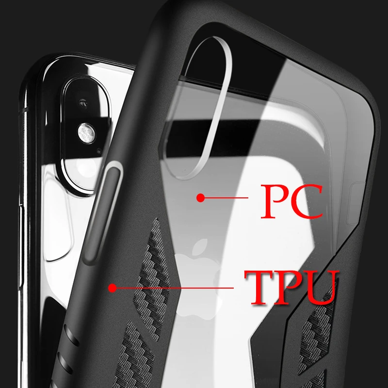 Kerzzil Anti-knock Shockproof Phone Case for iphone 7 8 Plus 2 in 1 Hybrid TPU + PC Armor Back iPhone X 6 6S |