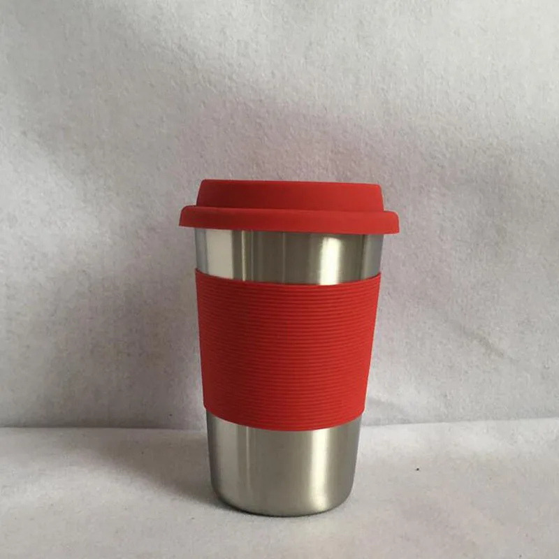 50 штук 500 мл Rvs чашки с силиконовой крышкой Sap Bier cup 16 oz Tumbler Keuken Drinken mok | Дом и сад