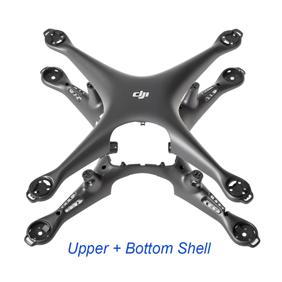 Корпус Верхняя Нижняя оболочка шасси и крышка для DJI Phantom 4 Pro OBSIDIAN EDITION DJI запасная часть - Цвет: upper and bottom