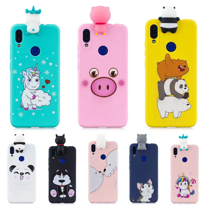 3D Силиконовый мягкий чехол для xiaomi redmi 7 милый Единорог свинья кошка медведь милый чехол s для xiaomi redmi go чехол redmi 7