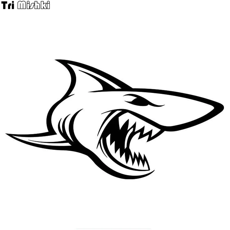 Tri Mishki HZX657 # 20X11cm 30*16,5 см жестокая Акула смешные автомобильные Стикеры s лобового стекла автомобиля виниловые наклейки аксессуары наклейка на автомобиль Стикеры