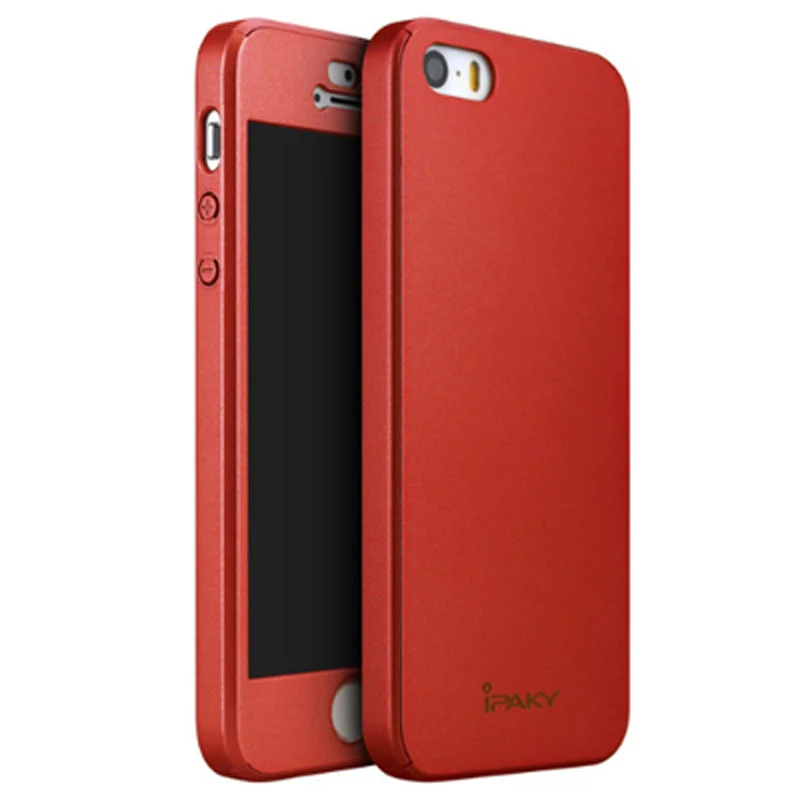 

IPAKY For iPhone 5S case 360 Full Protection Matte PC Hard Back Cover Shockproof Hybrid Case For iPhone 5S/SE/5 Cover Coque Capa