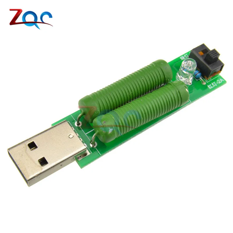 USB мини резистор с интерфейсом разрядки 2 а/1 А переключателем 1 Зеленый светодиод