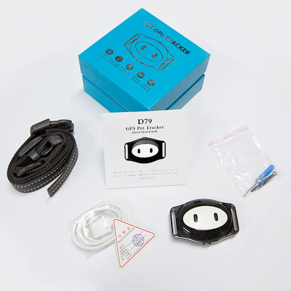 Мини-GPS-трекер D69B для домашних животных устройство с ошейником кошек и собак 4