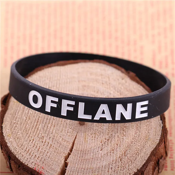 

50 pcs/lot DOTA 2 SOLO CARRY GANK OFFLANE SUPPORT wristband Dota 2 printed band Game heroes Jewelry free shipping