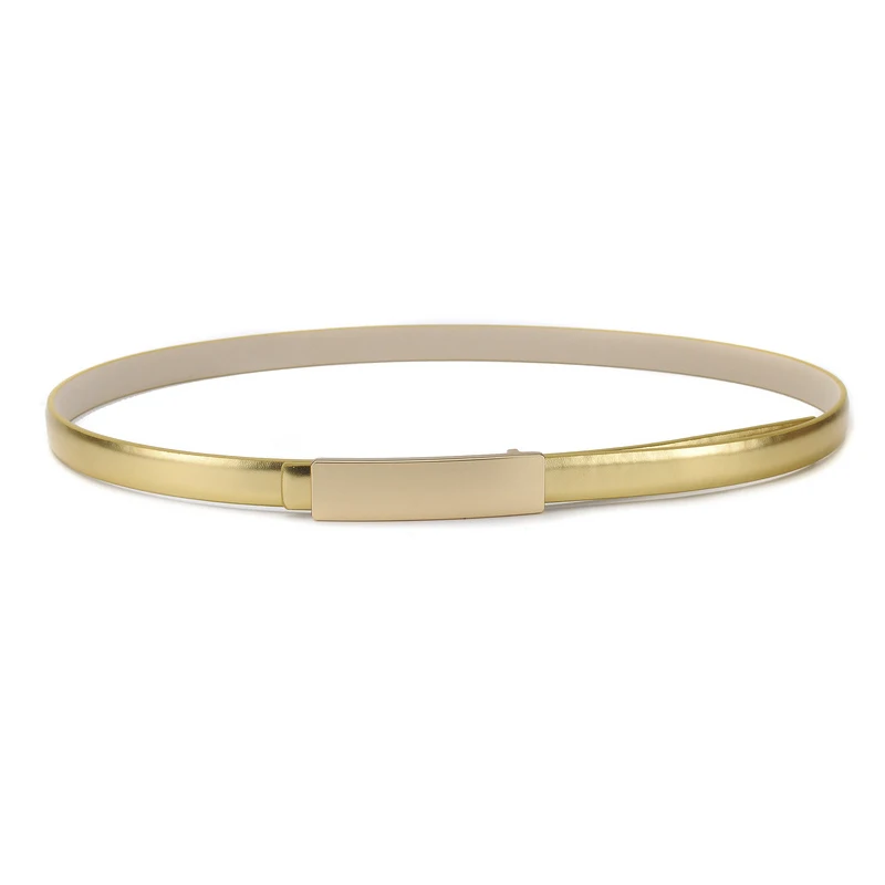 1.5cm Wide 2021 New Fashion Genuine Leather Womens Slim Thin Waist Belt cinturones mujer cintos para as mulheres femininos