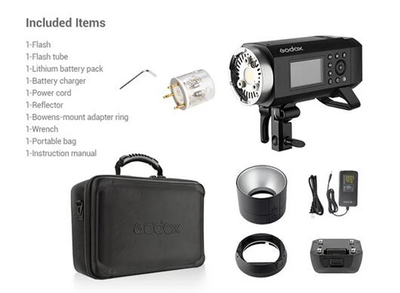 Godox Wistro AD400Pro Универсальный уличный литий ионный аккумулятор вспышка 400WS TTL HSS 2 4G