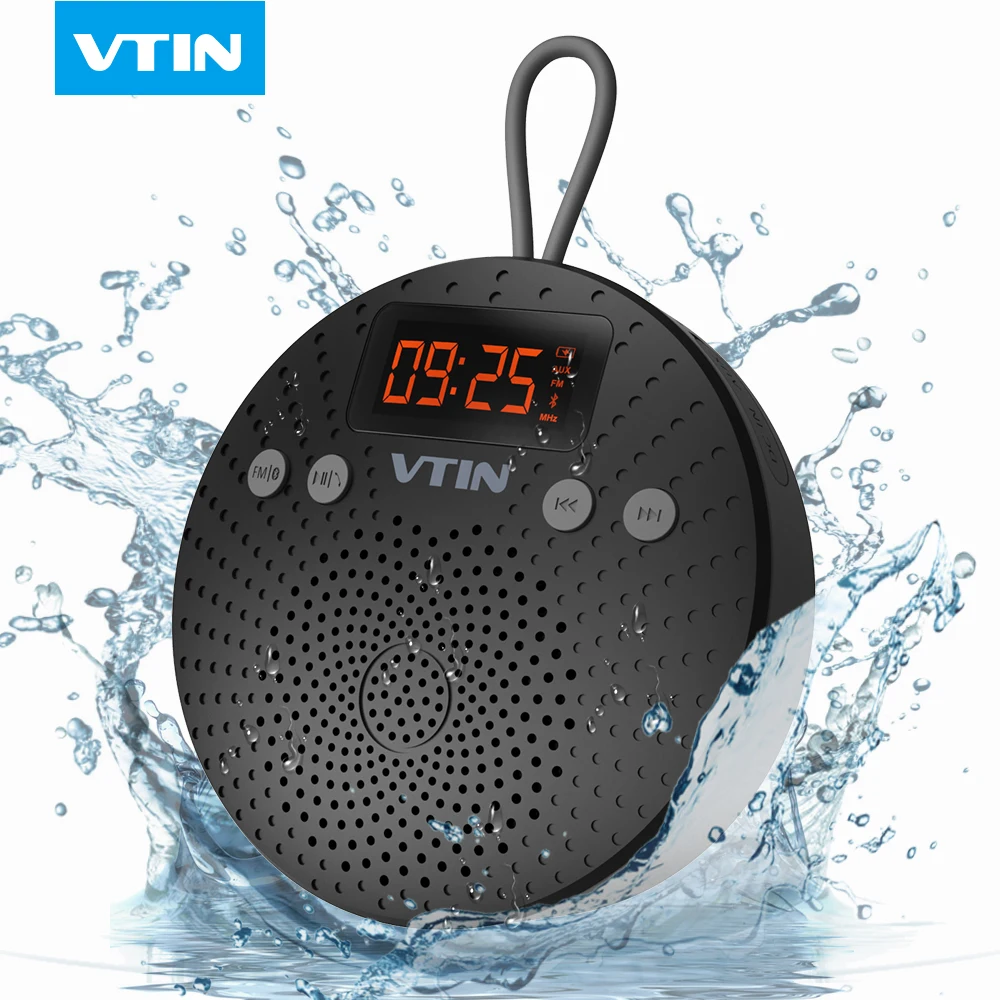 VTIN водонепроницаемый беспроводной Bluetooth динамик 5 Вт стерео FM радио сигнализация