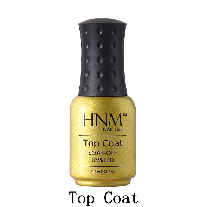 

HNM 8ML Top Coat For UV Gel Nail Polish Soak off Semi Permanent Long Lasting Nail Primer Lacquer Gel Varnish