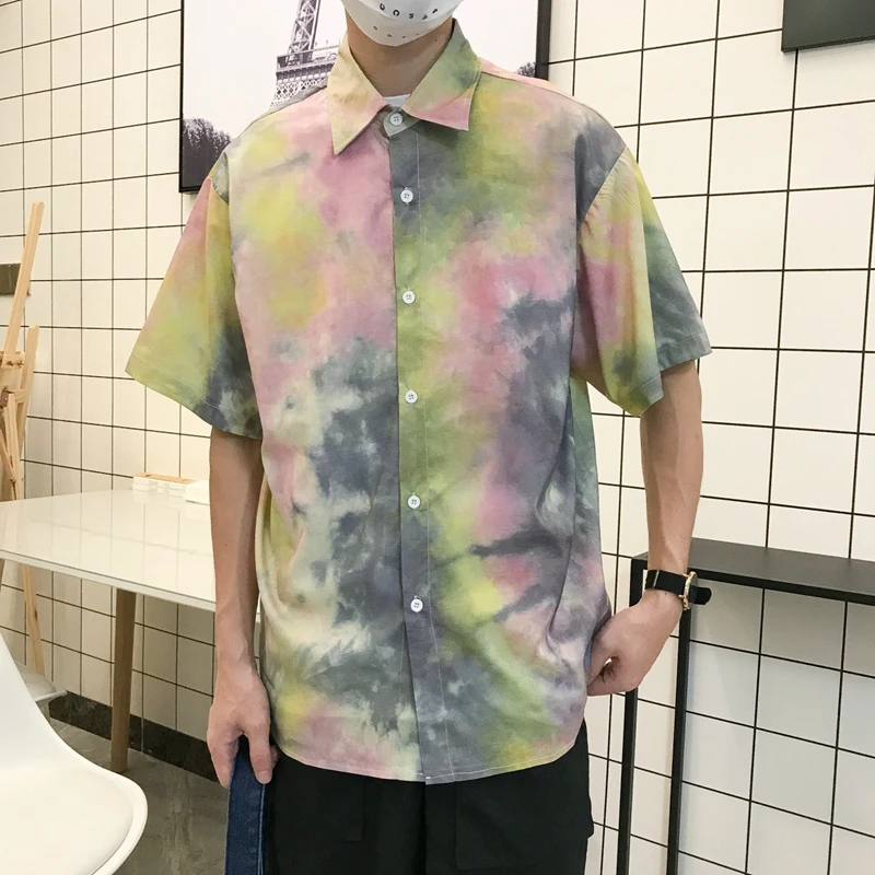 Мужская рубашка с отложным воротником Dark Icon гавайская 3 цветов лето 2019 | одежда