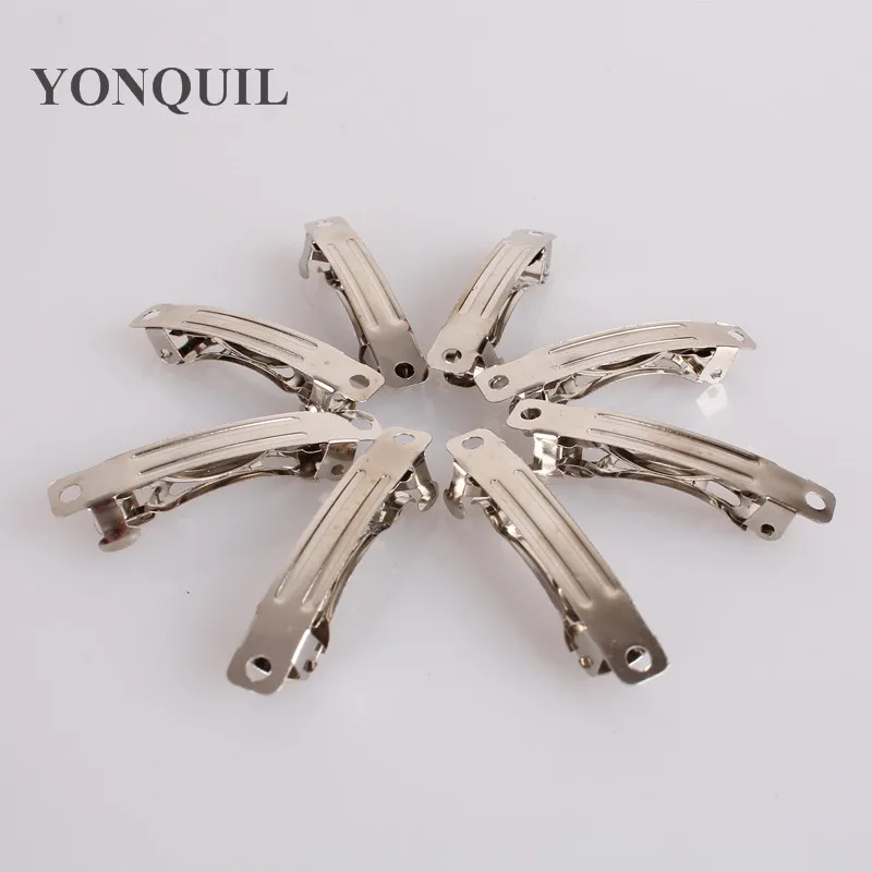 

Free shipping 40MM rhodium plated french Hair Barrette Clips Findings Iron Hair Clips Findings DIY hair accessories 300pcs/lot