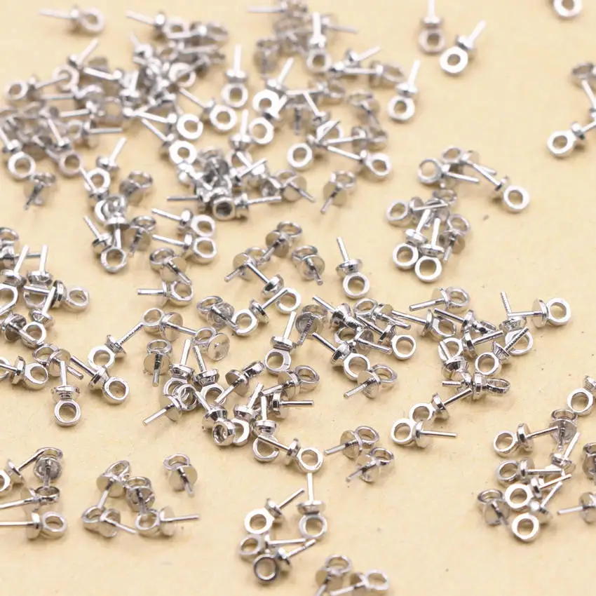 Новинка 100 шт. серебряная жемчужная подвеска задняя крышка для серег базовый