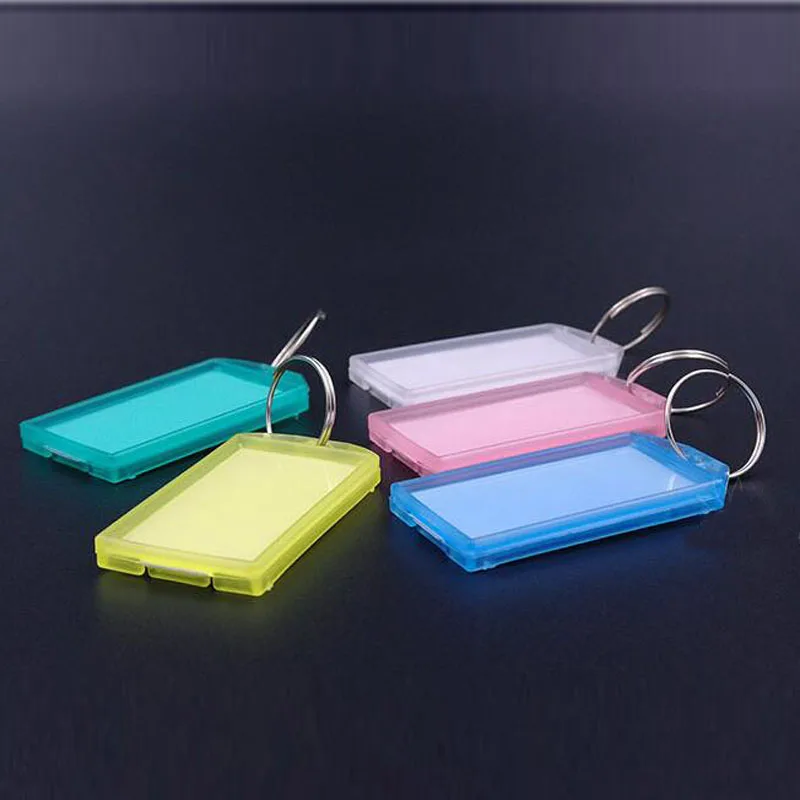 Новинка 50 шт. разные цвета пластиковые заготовки для ключей кольцо сделай сам