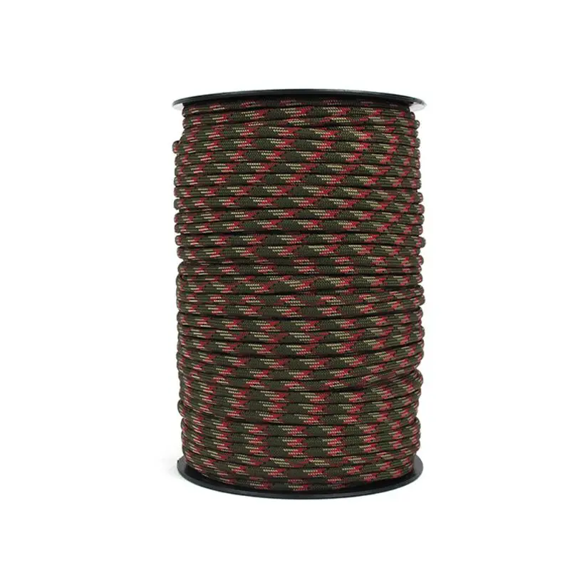 Jungle Camouflage 100 м 328FT 4 мм Тактический Паракорд 550 Открытый выживания браслет веревка парашютный шнур ремень шнурки палатки Аксессуары - Цвет: Jungle Camouflage