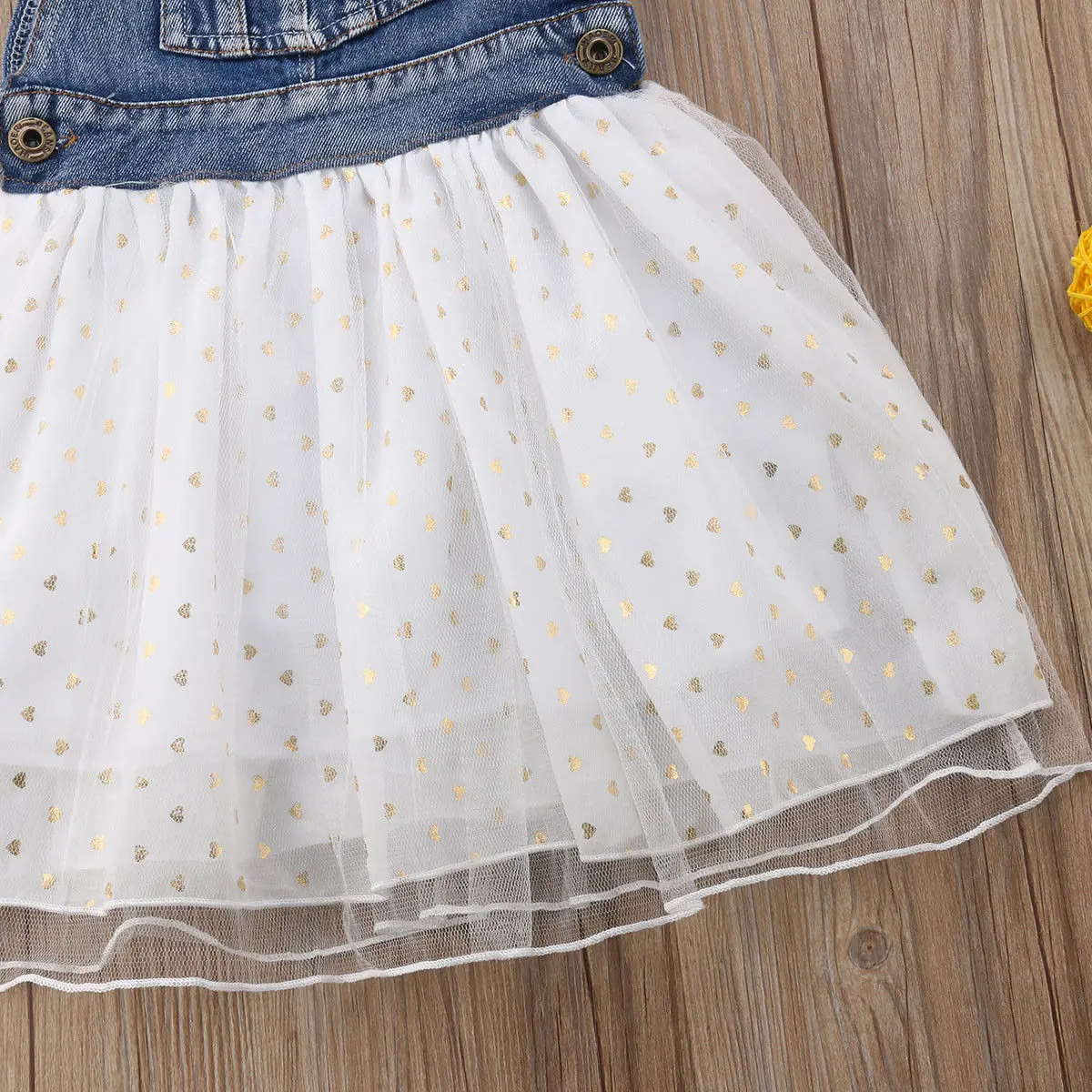 Летнее джинсовое кружевное платье в стиле пэчворк для маленьких девочек