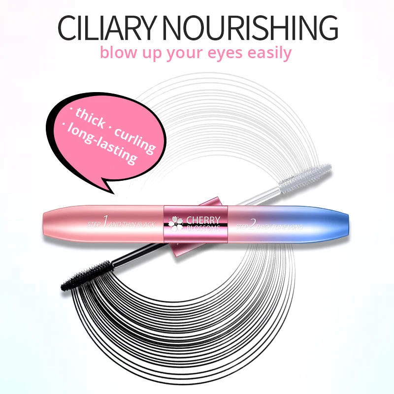 

Double-head Curling Thicker Mascara Eyelashes Waterproof Long-lasting Eyes Make Up Mascara Eyelash Extension Cosmetic Gel