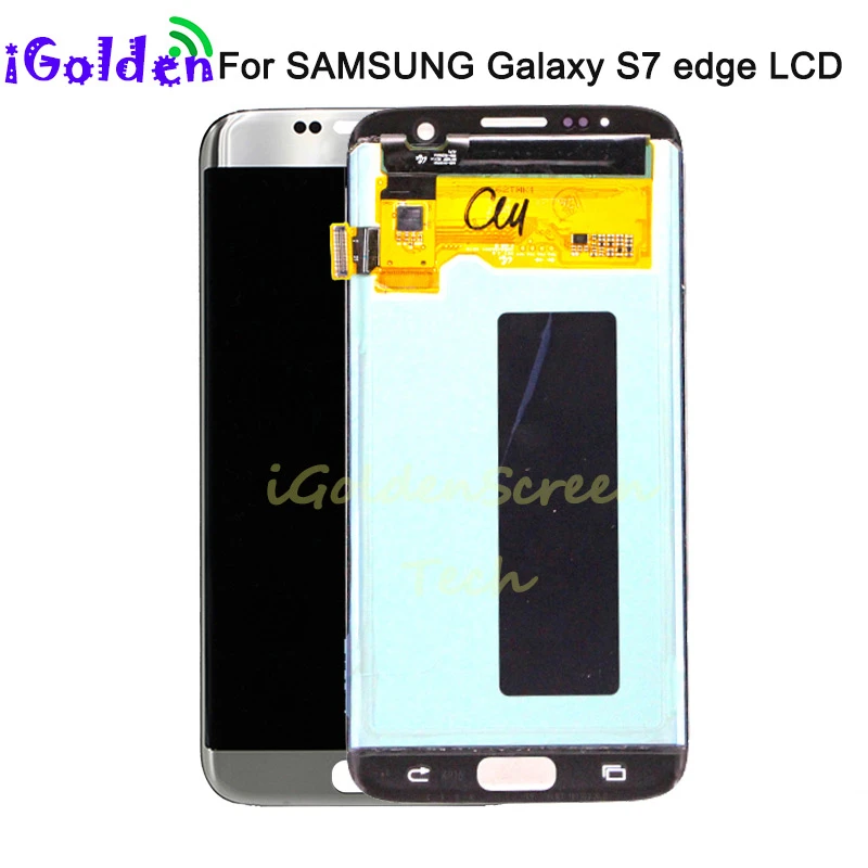 ЖК-дисплей с рамкой для SAMSUNG GALAXY S7 EDGE G935 G935F сенсорный экран дигитайзером в сборе