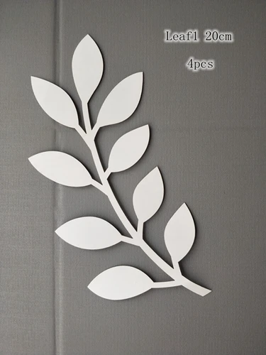 Leaf1 20cm 4pcs FFS белые 3D Искусственные бумажные цветочные розетки трехмерные Свадебные украшения для стен - Цвет: Leaf1 20cm 4pcs