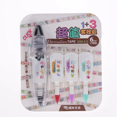 set 2 Rovtop Kawaii животные пресс тип декоративная лента-корректор набор дневник Канцтовары Школьные принадлежности для студентов DIY аксессуары - Цвет: set 2