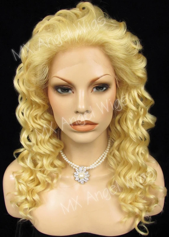 K03 дешевые естественные волнистые светлые цвет синтетический фронта парик