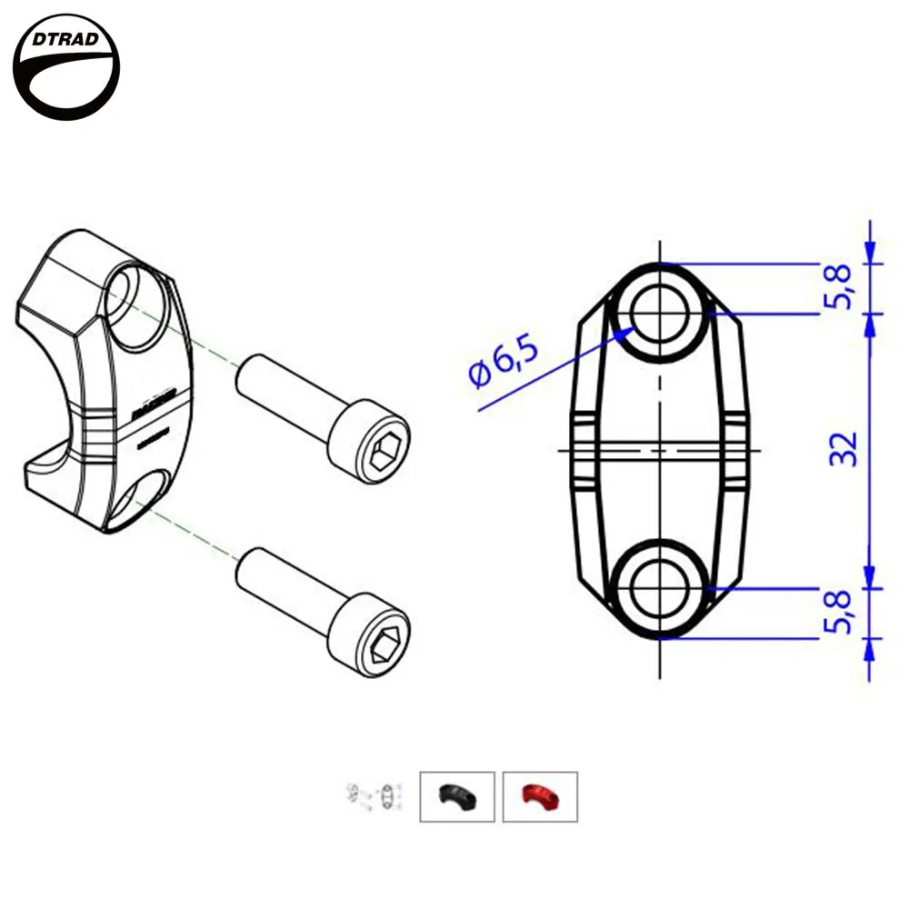 Универсальный зажим главного цилиндра DTRAD CNC Racing RCS для CB650F NC700 CBR300/ 500R CBR600/1000 RR CB500X/F