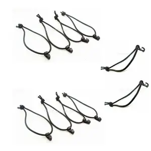 Эластичные нейлоновые стяжки, черного цвета, 10 шт., для натяжения ремня, с расширителем крючок для пряжек, для хранения кабелей