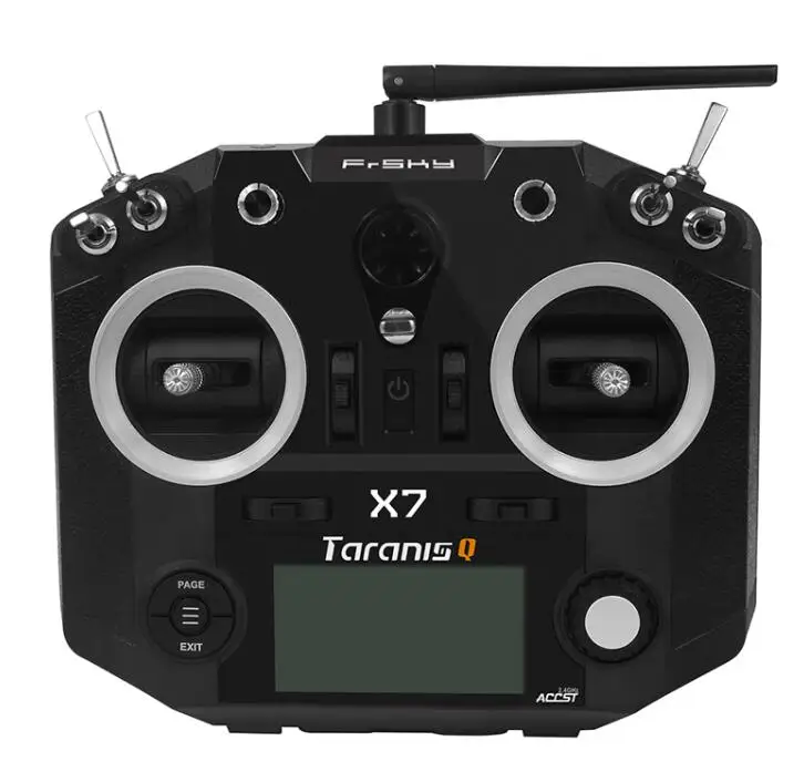Передатчик FrSky ACCST Taranis Q X7 QX7 2,4 ГГц 16CH без приемника и режима батареи 2 для радиоуправляемого дрона вертолета FPV drone - Цвет: Черный