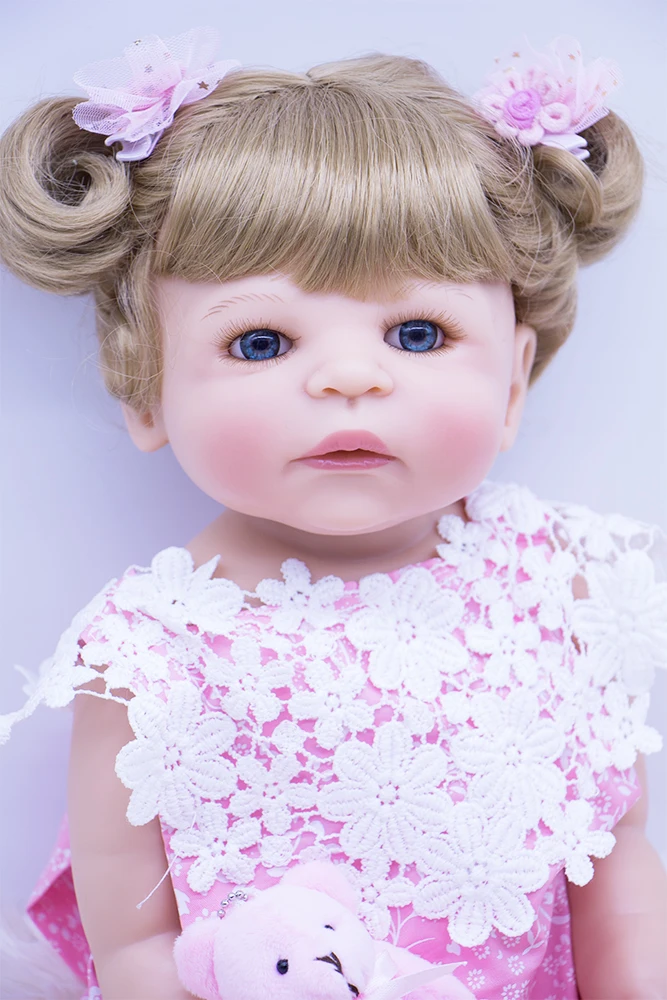 Эксклюзивные силиконовые куклы ручной работы для новорожденных 55 см светлые