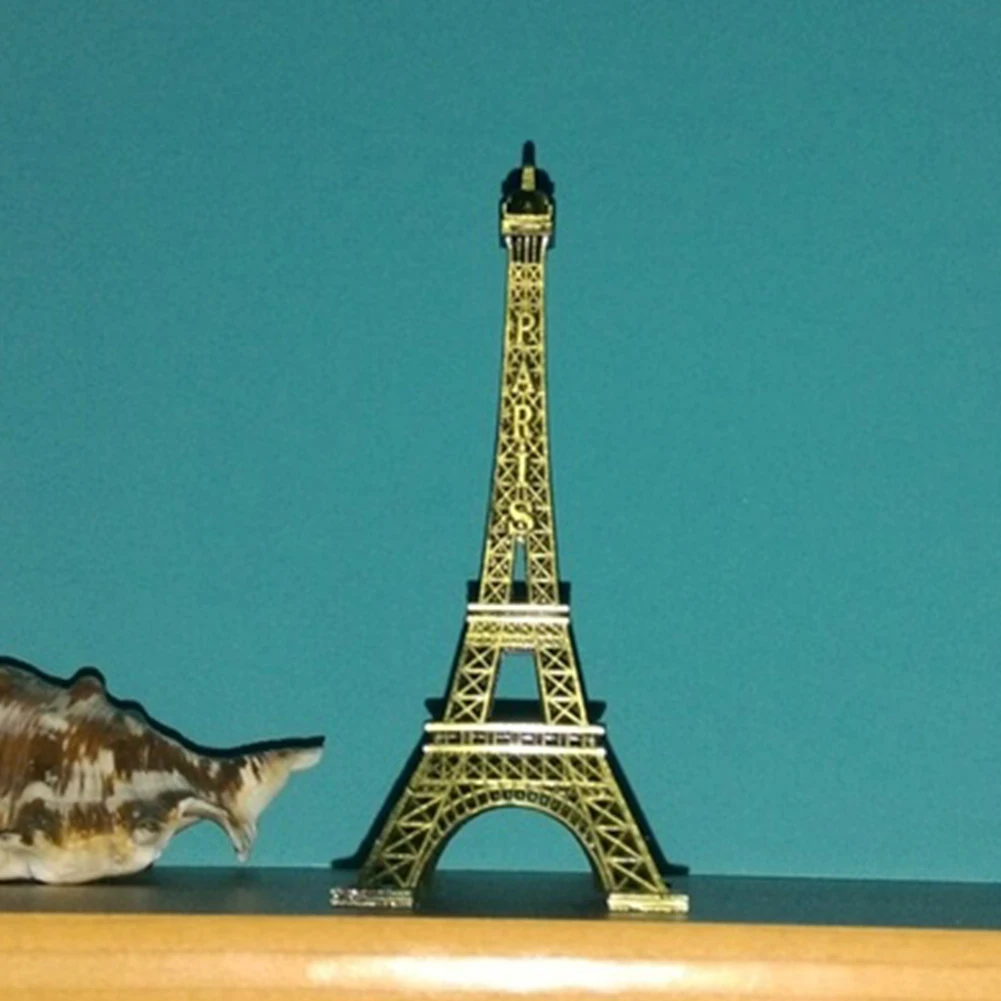 5-13 см Effiel Tower фигурки бронзовая Парижская башня Металлические ремесла Статуэтка домашний декор сувенирная модель детские игрушки#0901
